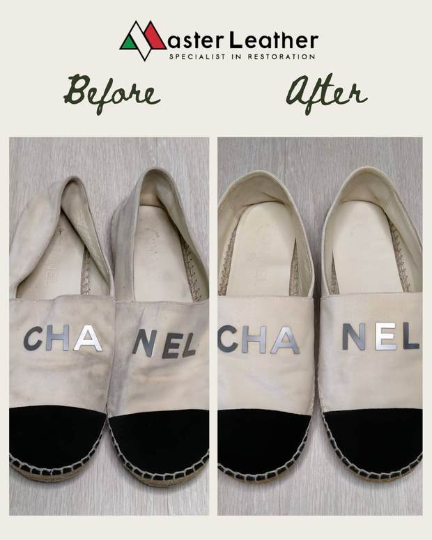 Chanel espadrille restoration