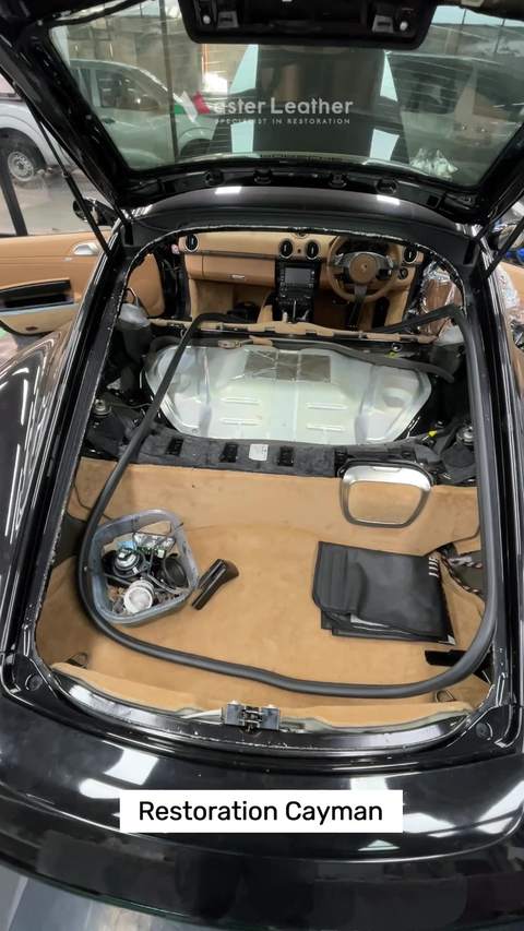 Porsche Cayman leather restoration video