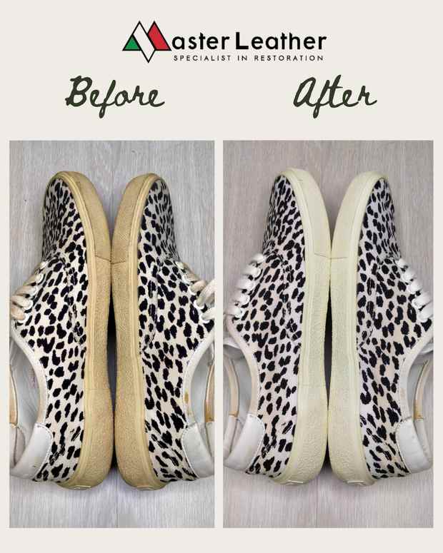Leopard print sneaker restoration
