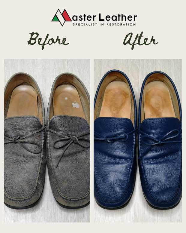 Tod's driving loafer leather restoration